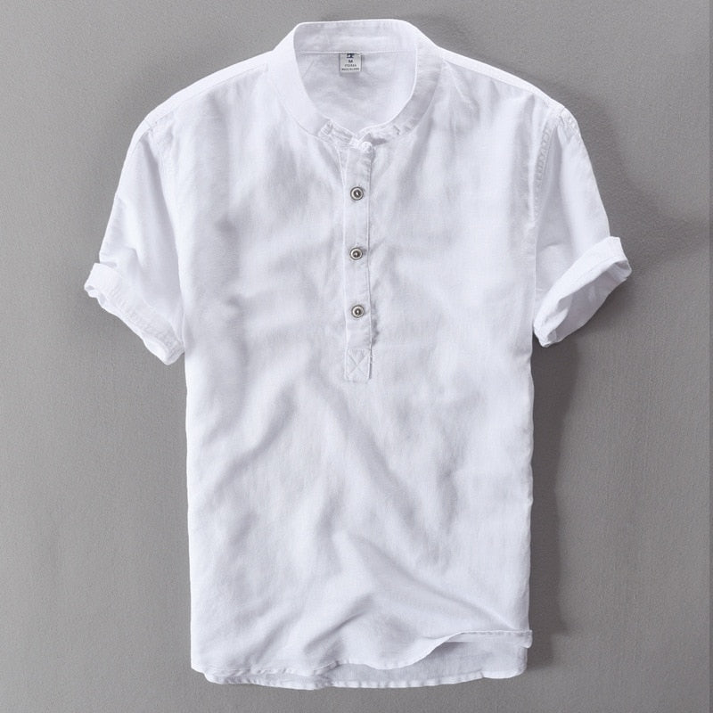 Summer casual men's short sleeved shirts