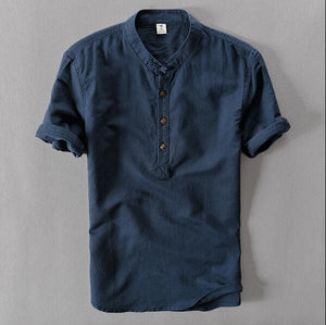 Summer casual men's short sleeved shirts