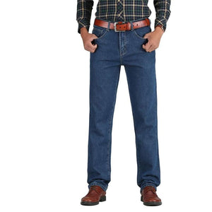 Men Cotton Straight Classic Jeans Spring Autumn Male Denim Pants Overalls Designer with High Quality Size 28-44