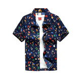 Men Hawaiian Shirt Male Casual Printed Beach Shirts Short Sleeve