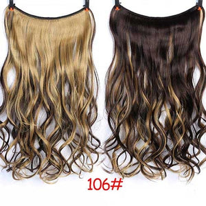 Long Wavy Women Hairstyle 6 Clips In Hair Extension Heat Resistant Synthetic