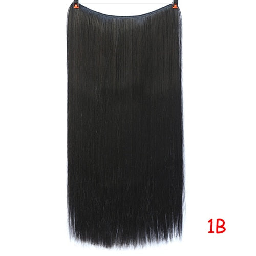 Long Wavy Women Hairstyle 6 Clips In Hair Extension Heat Resistant Synthetic