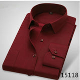 Long Sleeve Twill Solid Formal Business Shirt