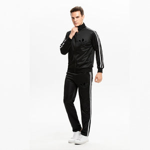 New Suit Men's Zipper Jacket + Sports Pants Two Sets Of Fashion Casual Wear Brand Sportswear Winter Running fitness Clothes