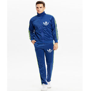 New Suit Men's Zipper Jacket + Sports Pants Two Sets Of Fashion Casual Wear Brand Sportswear Winter Running fitness Clothes