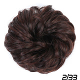 Women Synthetic Bun Elastic Dount Blonde Black Heat Resistant Clip In  Extensions Chignon Hair