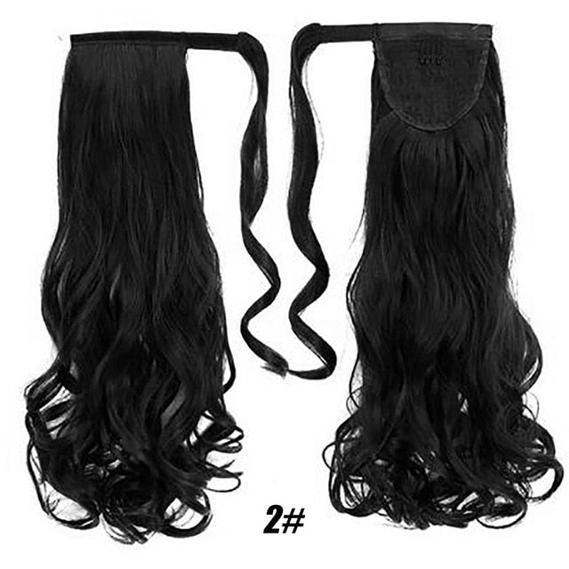 24 inch Silky Straight Synthetic Clip in Drawstring Ponytail for Women