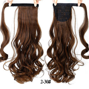 24 inch Silky Straight Synthetic Clip in Drawstring Ponytail for Women