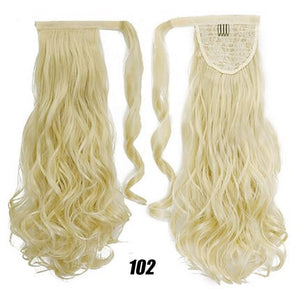 24 inch Silky Straight Synthetic Clip in Drawstring Ponytail for Women