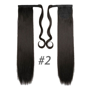 24 inch Silky Straight Synthetic Clip in Drawstring Ponytail for Women