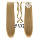 24 inch Silky Straight Synthetic Clip in Drawstring Ponytail for Women