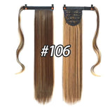 24 inch Silky Straight Synthetic Clip in Drawstring Ponytail for Women