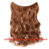 20 inch Invisible Wire No Clip One Piece Halo Hair Extension flip in false hair  for women