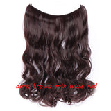 20 inch Invisible Wire No Clip One Piece Halo Hair Extension flip in false hair  for women