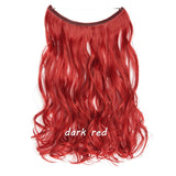 20 inch Invisible Wire No Clip One Piece Halo Hair Extension flip in false hair  for women