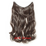 20 inch Invisible Wire No Clip One Piece Halo Hair Extension flip in false hair  for women