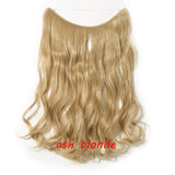 20 inch Invisible Wire No Clip One Piece Halo Hair Extension flip in false hair  for women