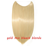 20 inch Invisible Wire No Clip One Piece Halo Hair Extension flip in false hair  for women