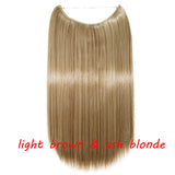 20 inch Invisible Wire No Clip One Piece Halo Hair Extension flip in false hair  for women