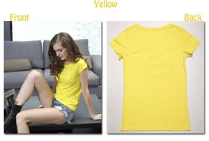 High Quality 18 Color S-3XL Plain Women T-Shirt Cotton Elastic Basic