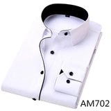 Long Sleeve Twill Solid Formal Business Shirt