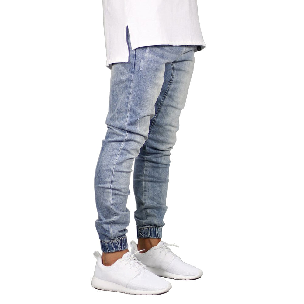 Fashion Stretch Jeans Denim Jogger Design Hip Hop Joggers For Men Y5036