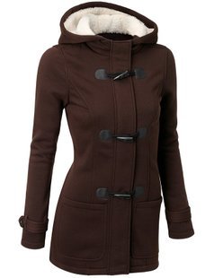 Women Causal Coat  New Spring Autumn  Overcoat for Female Hooded Zipper Horn Button Outwear Jacket Casaco Feminino