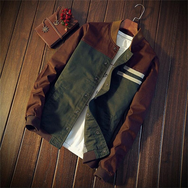 New Men's Jackets Autumn Military Coats Fashion Slim Casual for Men Outerwear Baseball Uniform SA461