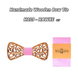 New Floral Bow Ties for Men Hollow Butterflies Wedding suit Wooden Slim tie