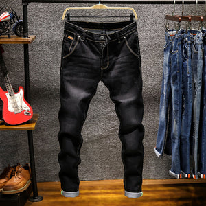 Slim Fit Denim Joggers Stretch Male Jeans