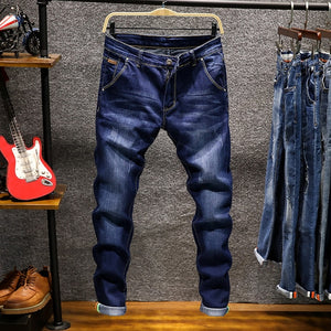 Slim Fit Denim Joggers Stretch Male Jeans