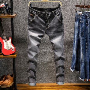 Slim Fit Denim Joggers Stretch Male Jeans