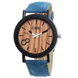 Fashion Luxury Imitation Wood Grain Watch for Men & Women Simple Casual Leather Clocks Couple Sports Quartz Wristwatch