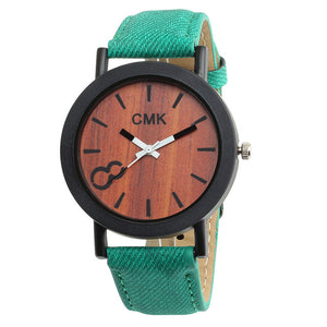 Fashion Luxury Imitation Wood Grain Watch for Men & Women Simple Casual Leather Clocks Couple Sports Quartz Wristwatch