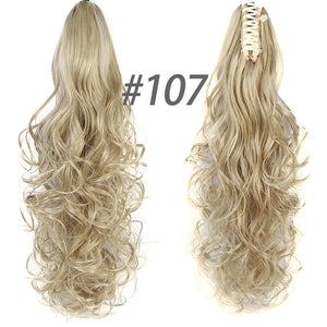 Synthetic Women Claw on Ponytail Clip in Hair Extensions Curly Style Pony Tail