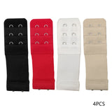 4 Pcs 2 Hook Bra Extender For Women's Elastic Bra Extension Strap Hook