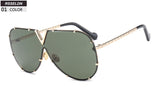 Brand Designer Metal Frame Oversized Sunglasses