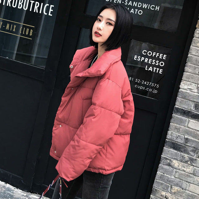 Fashion Female Stand Winter Jacket