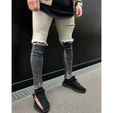 Hip Hop Skinny Motorcycle Denim Pants