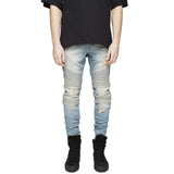 Hip Hop Skinny Motorcycle Denim Pants