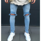 Hip Hop Skinny Motorcycle Denim Pants