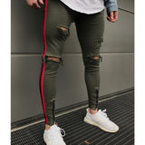 Hip Hop Skinny Motorcycle Denim Pants