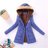 Womens Autumn Winter Military Hooded Coat