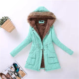 Womens Autumn Winter Military Hooded Coat