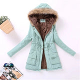 Womens Autumn Winter Military Hooded Coat