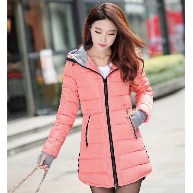 Women winter hooded warm coat