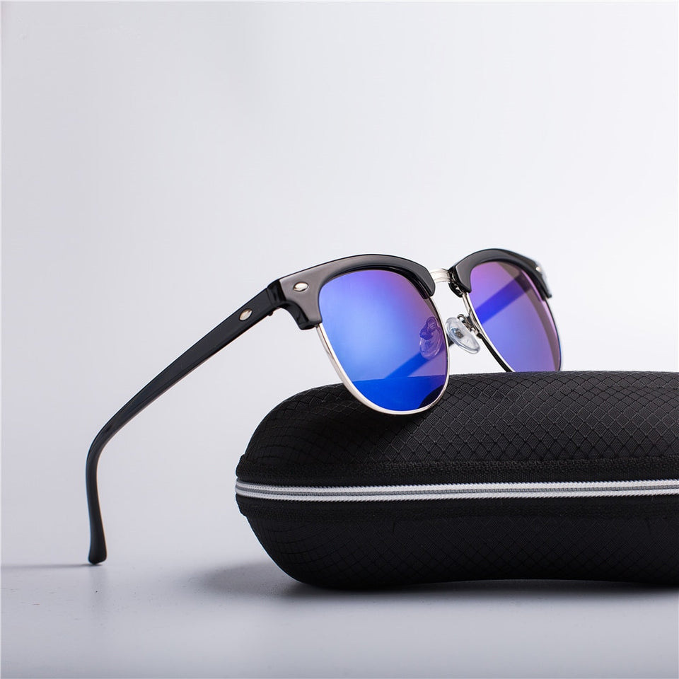 Half Metal Fashion Sunglasses for Men and Women