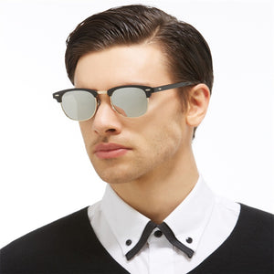 Half Metal Fashion Sunglasses for Men and Women