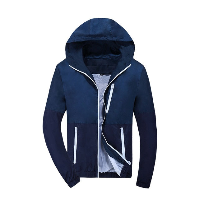 Jacket Men Windbreaker Spring Autumn Fashion Hooded Casual for Men