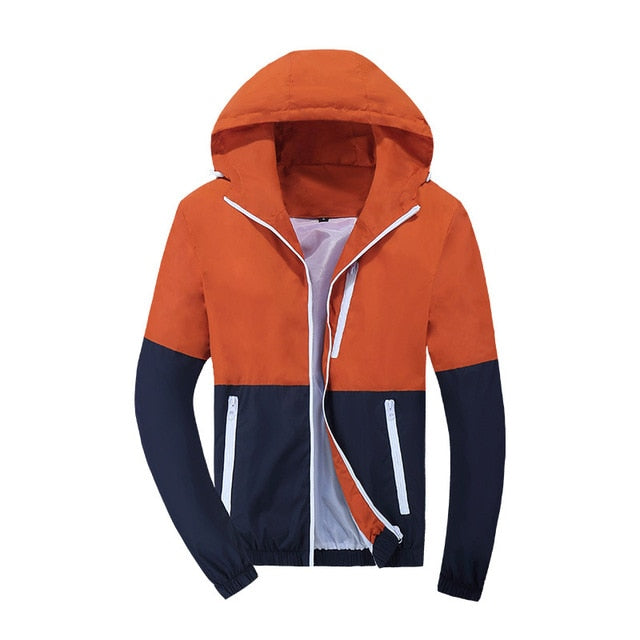 Jacket Men Windbreaker Spring Autumn Fashion Hooded Casual for Men